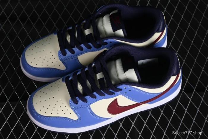 Nike Dunk Low SB Skateboarding Shoes in White Blue Red Colorway - FV8119-161 1
