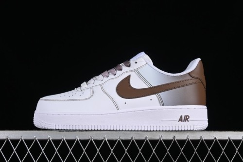 Nike Air Force 1 '07 Low Custom Anime Theme Gradient Brown Swoosh Casual Sneakers - FN0366-103 1