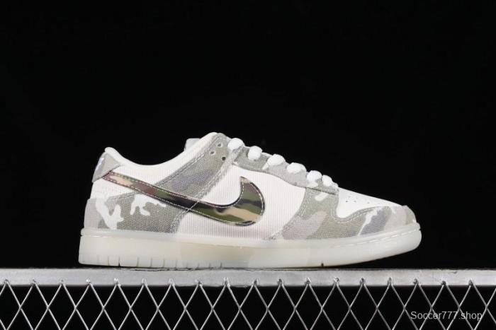 Nike SB Dunk Low Bape Collaboration - Crystal Camouflage Anniversary Custom Low-Top Casual Skate Shoes - JH8040-941