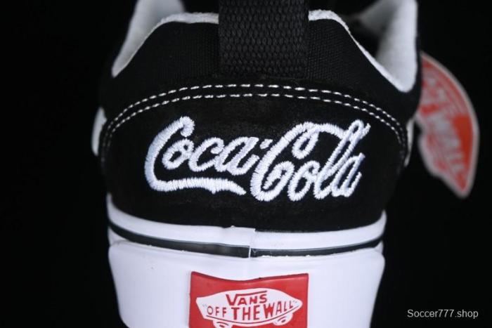 Vans Classics Knu Skool Coca-Cola Collaboration Black White Embroidery Chunky Tongue Sneakers - VN0009QC6BTI 1