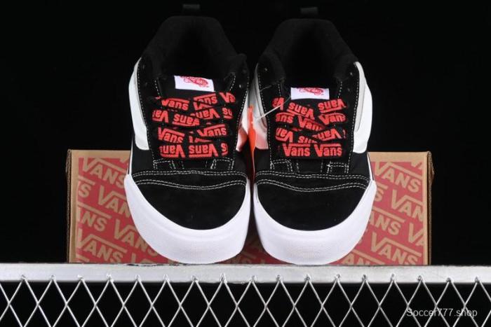Vans Classics Knu Skool Patchwork Letter Lace-Up Chunky Tongue Platform Sneakers - VN0009QCBLK 1