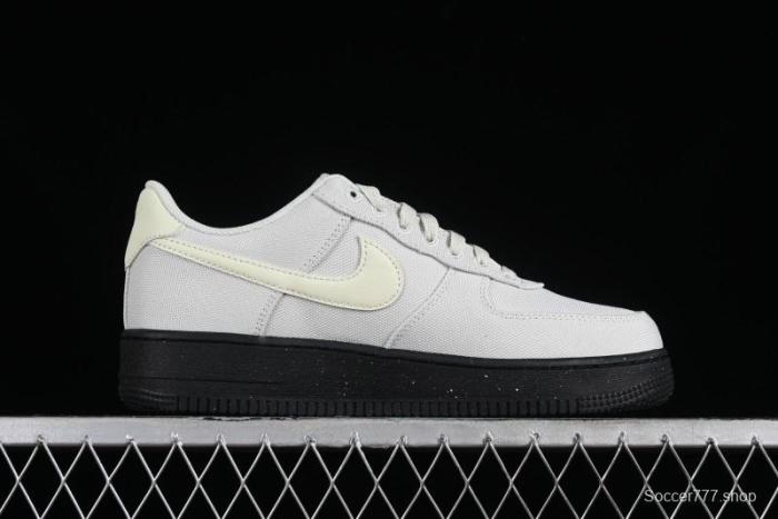Nike Air Force 1 '07 Low White Black Canvas Casual Sneakers - FJ4160-002 1