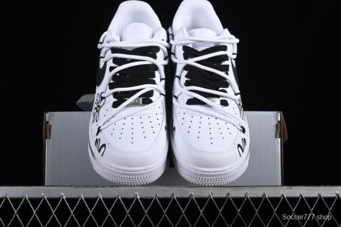 Nike Air Force 1 '07 Low Daisy Print Casual Sneakers with Lace-Up - ZH0316-025