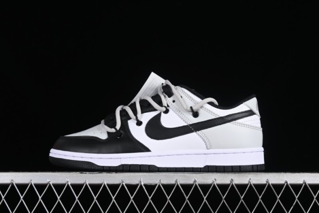 Nike Dunk Low Letter Panda Black Grey High Street Deconstructed SB Strap Low-top Casual Skate Shoes - CW1590-100 1