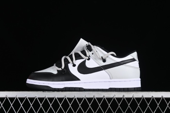 Nike Dunk Low Letter Panda Black Grey High Street Deconstructed SB Strap Low-top Casual Skate Shoes - CW1590-100 1