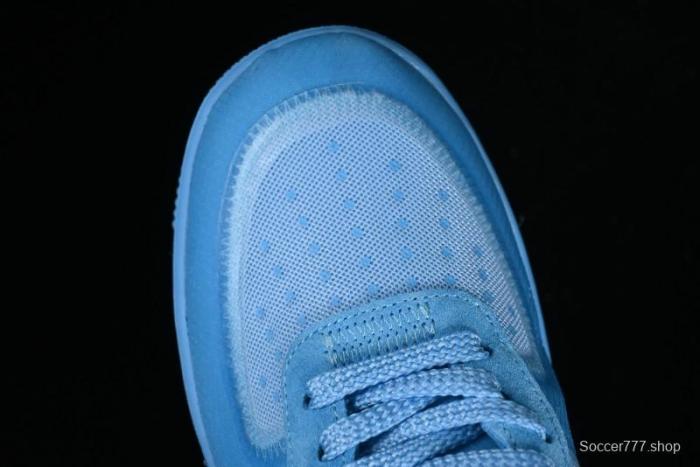 Nike Off White x Air Force 1 Low OW Collaboration Transparent Blue Casual Sneakers - AO4606-400 1