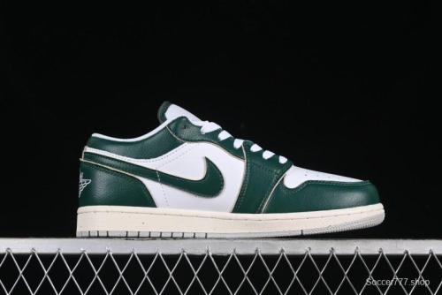 Nike Air Jordan 1 Low AJ1 White Green Low Top Casual Sneakers - FQ7687-300 1