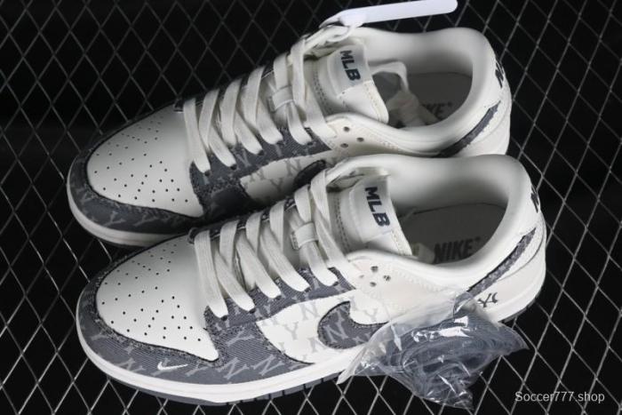Nike SB Dunk Low MLB Collaboration - Grey Denim Anniversary Custom Low-Top Casual Skate Shoes - DQ1098-347 1