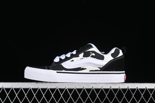 Vans Classics Knu Skool Cow Print Chunky Tongue Skate Shoes - VN0009QCB9P 1