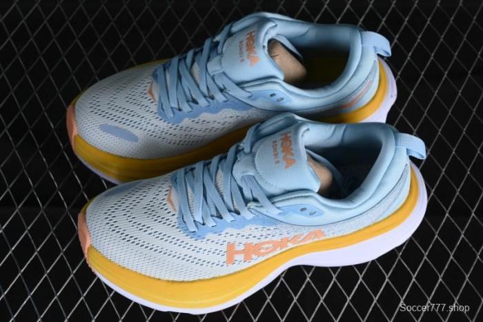 HOKA ONE ONE Bondi 8 Functional Cushioned Running Shoes with Engineered Mesh Upper - 1127954 SSCA 1