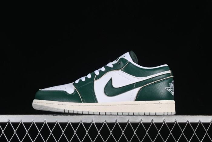 Nike Air Jordan 1 Low AJ1 White Green Low Top Casual Sneakers - FQ7687-300 1