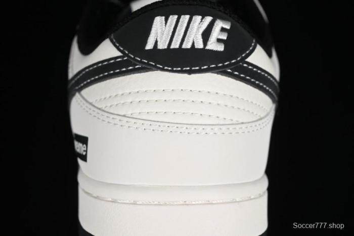 Nike SB Dunk Low Supreme Collaboration - Beige Black Canvas Anniversary Custom Low-Top Casual Skate Shoes - BB8657-515 1