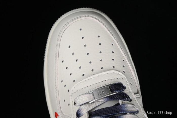 Nike Air Force 1 '07 Low Supreme Collaboration - White Blue Color Block Low-Top Casual Sneakers - XZ6188-001 1