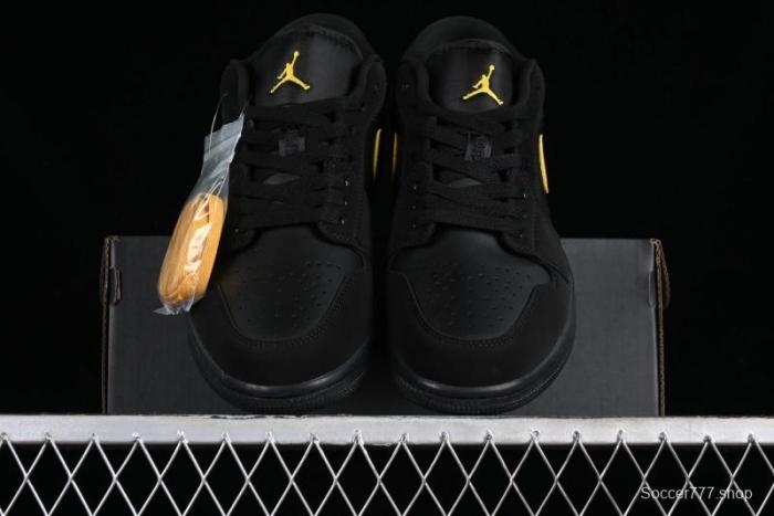 Nike Air Jordan 1 Low AJ1 Black Gold Hook Casual Sneakers - 553558-071 1