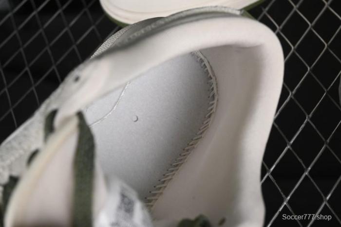 Nike Air Jordan 1 Low AJ1 Gucci Collaboration - Beige Green Knit High-End Custom Retro Basketball Shoes - DM5688-103