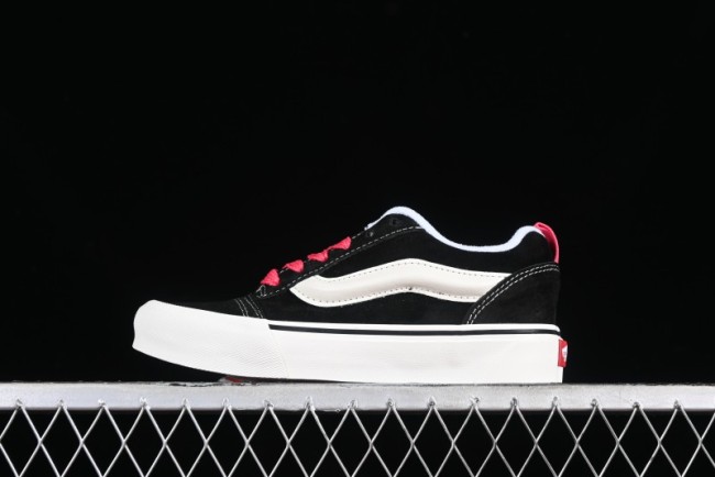 Vans Classics Knu Skool Retro Skate Shoes with Thickened Tongue and Oversized Toe - VN0009QCBLK 1