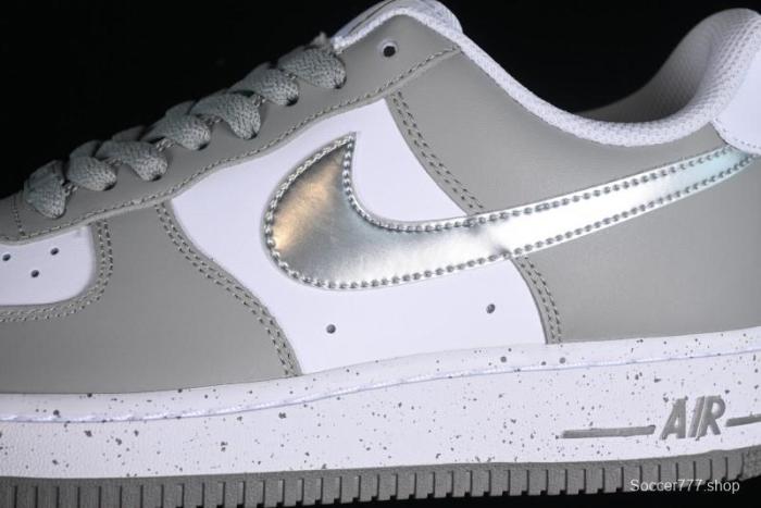 Nike Air Force 1'07 Low Grey Silver Splatter Casual Sneakers - MK5639-889 1