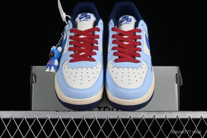 Nike Air Force 1 '07 Low Custom Casual Sneakers  Joker Red  with Full-Length Hexagonal Air Cushion - XL2402-333 1