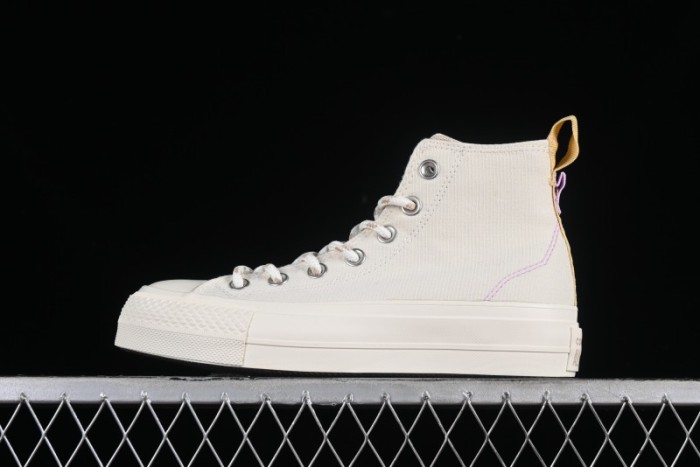 Converse Chuck All Star Lift Platform Utility White High Top Breathable Canvas Casual Shoes - A08767C 1