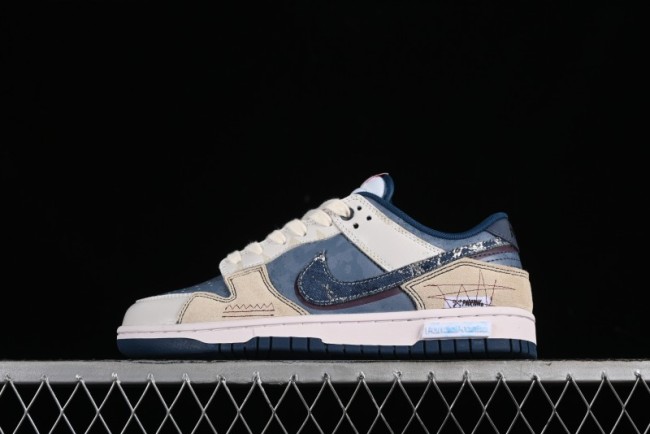 Nike Dunk Low Panda Prank Wave Fishing Blue Brown Low Top Casual Sneakers - DD1391-400