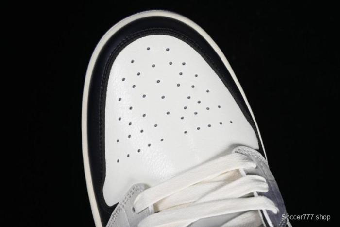 Nike Air Jordan 1 Low SE Casual Sneakers in Black White with Metallic Purple Accents - HF5759-101 1