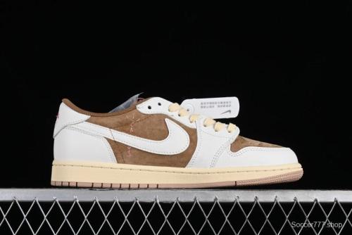 Nike Travis Scott x Air Jordan 1 Low OG AJ1 Reverse Swoosh Sneakers - DM7866-106 1