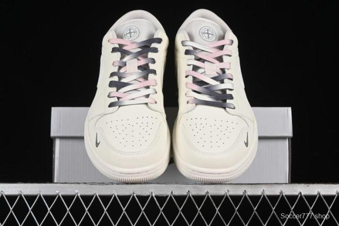 Nike Air Jordan 1 Low Retro Basketball Shoes Stone Island Collaboration - DC2024-025