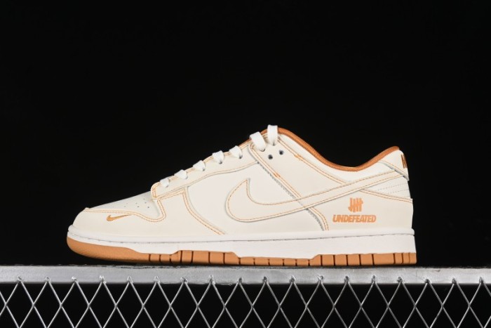 Nike SB Dunk Low UN Collaboration - Off White & Yellow Swoosh Anniversary Customized Low-Top Casual Skate Shoes - KK1688-011