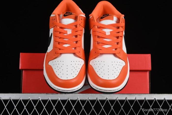 Nike SB Dunk Low Casual Skate Shoes in White, Orange, and Black - DH9765-003 1