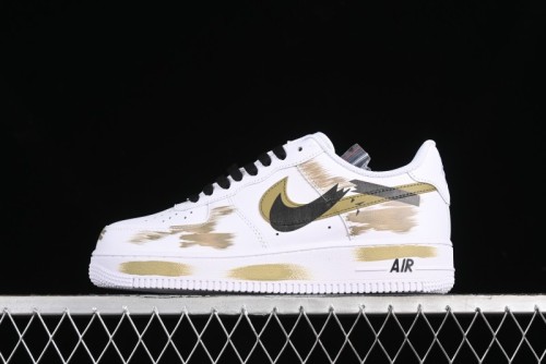 Nike Air Force 1 '07 Low Casual Sneakers with Anime-Inspired Hand-Painted Design and Triple Swoosh Shadow - CW2288-111