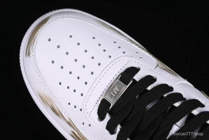 Nike Air Force 1 '07 Low Casual Sneakers with Anime-Inspired Hand-Painted Design and Triple Swoosh Shadow - CW2288-111