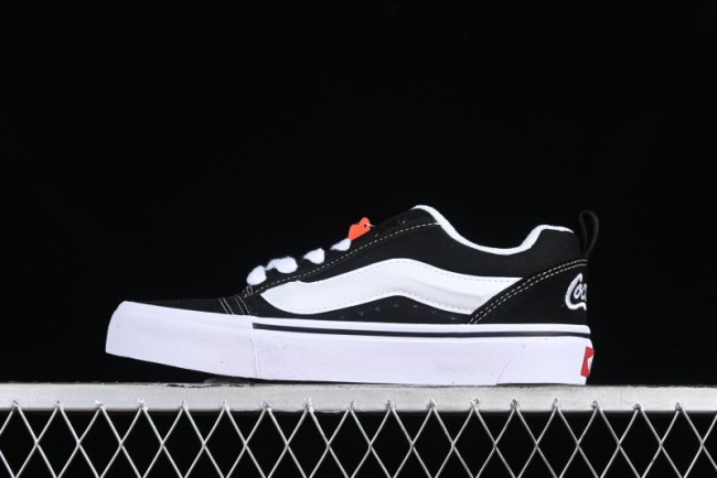 Vans Classics Knu Skool Coca-Cola Collaboration Black White Embroidery Chunky Tongue Sneakers - VN0009QC6BTI 1