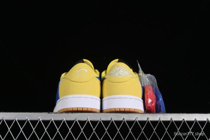 Nike Travis Scott x Air Jordan 1 Low OG Retro Sneakers with Reverse Swoosh - DZ4137-700 1