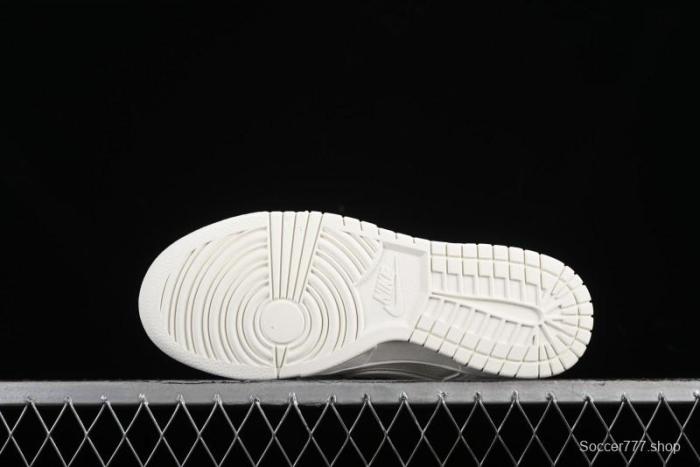 Nike SB Dunk Low Supreme Collaboration - Off White Gray Swoosh Anniversary Custom Low-Top Casual Skate Shoes - DQ1098-392