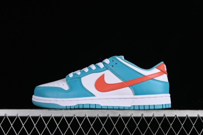 Nike SB Dunk Low Casual Skate Shoes in White Green Orange - DV0833-102 1