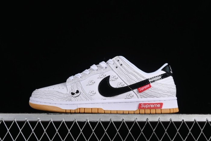 Supreme x Nike Dunk Low SB Casual Skate Shoes with Zoom Air Cushion - XD6188-034 1