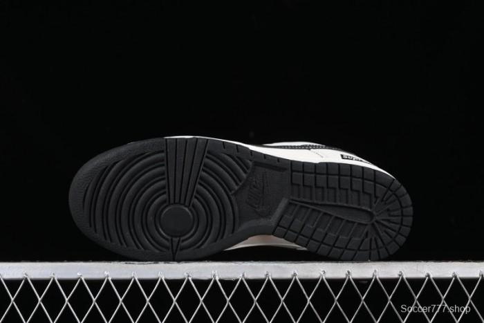 Nike SB Dunk Low Supreme Collaboration - Beige Black Canvas Anniversary Custom Low-Top Casual Skate Shoes - BB8657-515 1