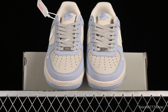 Nike Air Force 1 '07 Low Casual Sneakers in Ancient Blue with Full-Length Honeycomb Air Cushion - DB3301-199 1