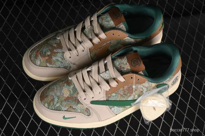 Nike Travis Scott x Fragment Design x Air Jordan 1 Low OG SP AJ1 Retro Sneakers - JH6088-611