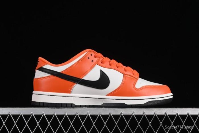 Nike SB Dunk Low Casual Skate Shoes in White, Orange, and Black - DH9765-003 1