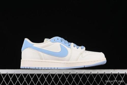 Nike Travis Scott x Fragment Design x Air Jordan 1 Low OG SP AJ1 Stone Island Collaboration - BB6588-105
