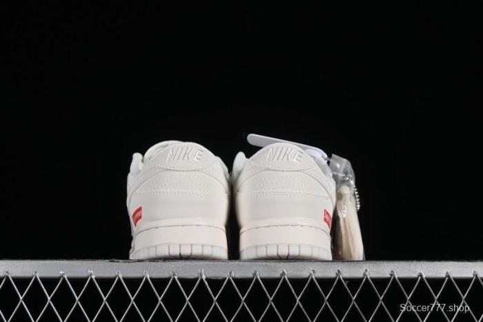 Nike SB Dunk Low Supreme Collaboration - Double Swoosh Anniversary Custom Low-Top Casual Skate Shoes - BB8675-104 1