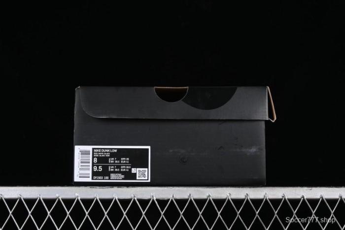Nike Supreme x Nike SB Dunk Low Collaboration - Classic White Black Anniversary High-End Custom Low-Top Casual Skate Shoes - DY1503-100 1