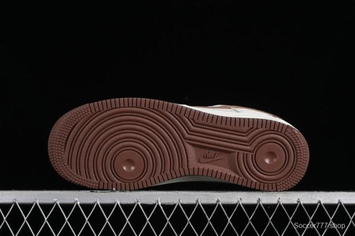 Nike Air Force 1 '07 Low Stussy Collaboration - Coffee Pig Suede Low-Top Casual Sneakers - HD1968-017 1
