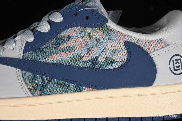 Nike Travis Scott x Fragment Design x Air Jordan 1 Low OG SP Retro Sneakers - JH6088-707