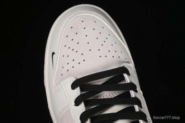 Nike SB Dunk Low Dior Collection - Beige Grey Black Swoosh Anniversary High-End Custom Low-Top Casual Skate Shoes - XD6188-041