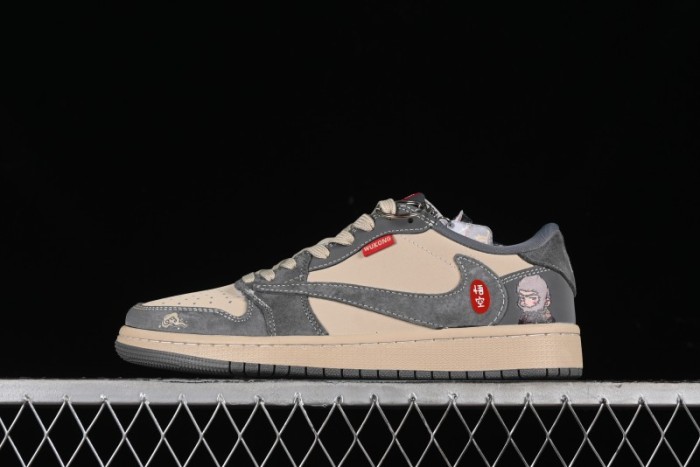 Nike Travis Scott x Fragment Design x Air Jordan 1 Low OG SP AJ1 Retro Sneakers - CH6336-013