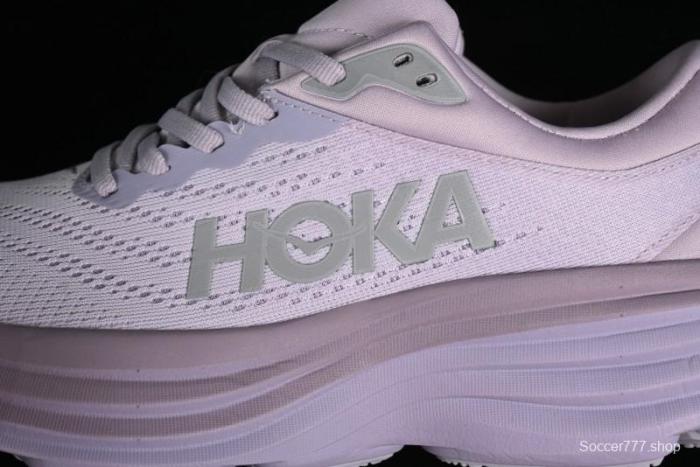 HOKA ONE ONE Bondi 8 Performance Cushion Running Shoes with Enhanced Support - 1127952 LMEL 1