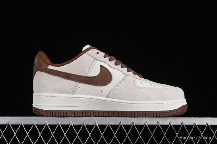 Nike Air Force 1 '07 Low Stussy Collaboration - Coffee Pig Suede Low-Top Casual Sneakers - HD1968-017 1