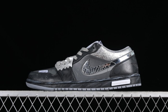 Nike Air Jordan 1 Low AJ1 Panda Prank Modern Gray Silver Black Low-top Casual Sneakers - 553560-053 1